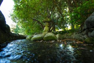 Water Statue in the Japanese Garden