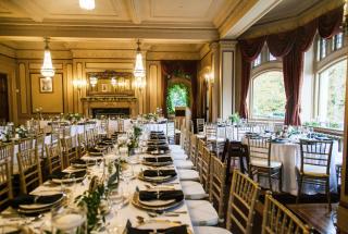 Hatley Castle drawing room harvest set up