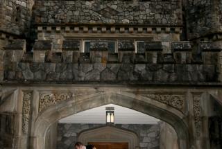 Bride & Groom at Hatley Castle