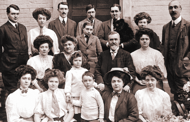 Archival photo of the Dunsmuir family